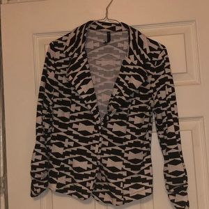 Love and culture black and white medium blazer
